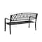 Living Accents Black Cast Iron Grass Back Park Bench 33.46 in. H X 50 in. L X 23.62 in. D KMS620G - alternate 3